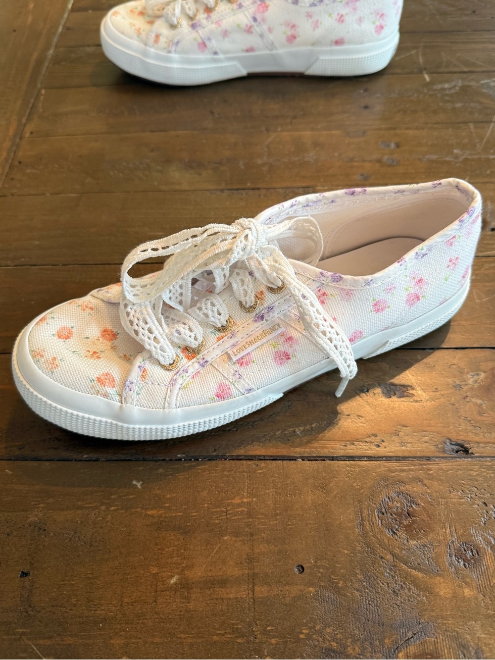 LoveShackFancy x Superga 2750 in Fruit Bliss Flowers Mix Floral Sneaker 7.5 38 - Picture 10 of 14